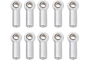 Borimend 10Pcs Metal M3 Link Tie Rod End Joint for 1/10 RC Car Crawler AXIAL SCX10 D90 D110 CC01,Silver