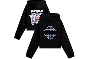 SZRXKJ Sudadera con capucha unisex para niños, dibujos animados, diseño de anime con gráficos Huntrx Multicolors Polialgodón