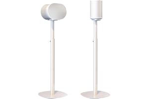 Högtalarstativ för Sonos Era 100 SL, Era 100 och Era 300 – Justerbar höjd, Golvstativ 74-99 cm, Maximal belastning 5 kg per stativ, 1 par