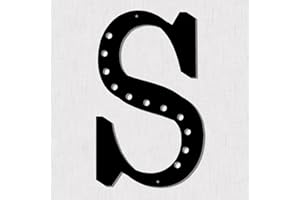 Resama 11'' Black Metal Letters for Wall Decor, Visual 3D Large Alphabet, Decorative Farmhouse Hanging Letter Sign for Living Room Bedroom Office Home Party (S)