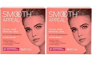 Smooth Appeal Microwavable Peel Off Facial Wax Hair Remover X2