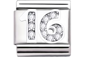 2BURNED Italian Charm Link Number Birthday Milestones fit 9mm bracelet