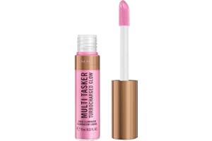 Rimmel London | Multi Tasker Turbocharged Glow | Iluminador Líquido Facial | Tono 001 Not a Basic B |Perlas Reflectoras de Luz| Fórmula Vegana| 10 ml