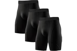 TELALEO HOPLYNN Men's Long Compression Shorts Cool Dry Sports Tights Sports Undershorts Running Base Layer Shorts