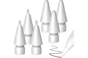ERIOSCAR 6 sztuk końcówek zamiennych do Apple Pencil 1 i 2, wysoka czułość Porady precyzyjne sterowanie/wskazówki zamienne akcesoria do Apple Pencil 1. 2. i USB C generacji