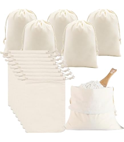 Aazon.co: PATIKIL 100% Cotton Reusable Drawstring Bags, 7x10 Inch 12