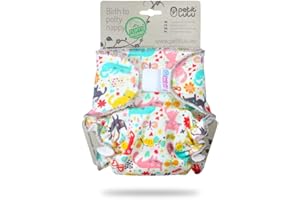 Petit Lulu Couche maxi-nuit ajustée en bambou - Bio moelleux - Réutilisable et lavable - Fabriqué en Europe