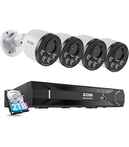 ZOSI 3MP Buiten Wifi-bewakingscamera - Kleurennachtzicht, 2-weg Audio, Persoonsherkenning, Alarm, IP67, Geschikt Voor Binnen En Buiten