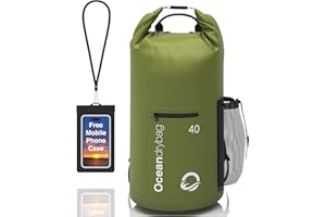 OCEANONLINESTORE Oceandrybag - Waterproof Dry Bag Backpack - Floating Dry Sack Portable for Kayaking, Beach, Rafting, Boating, Hiking, Camping, Fishing with Waterproof Phone Case - Keep Your Gear Clean & Dry