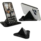 XLEDA Siyah Masa&uuml;st&uuml; Telefon Tutucu Stand &ndash; Tablet Uyumlu, 3 A&ccedil;ılı Piramit Tasarım, 4&ndash;11 İn&ccedil;