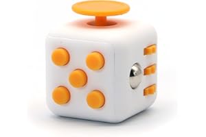Appash Fidget Cube Stress Anxiety Pressure Relieving Toy Great for Adults and Children[Gift Idea][Relaxing Toy][Stress Reliever][Soft Material] (White & Yellow)