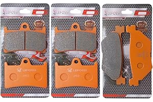 LE LEFOSSI moto Fibre de Carbone Plaquettes de Frein Avant et Arrière Pour Compatible avec Yamaha XP 500 2013-2016 T-Max 530 XP 530 2012-2020 TDM 900 FJR 1300 2003-2005 XT 1200 2014-2021 FA252F FA319R