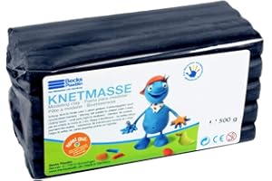 Becks Plastilin B100490 Knete, schwarz,500 g