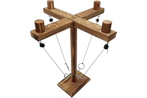 ‎GELABUR Gelabur Haken und Ring Spiel, Großes Ring Wurf Spiel für Erwachsene, Ring Spiel auf Einer Schnur, Tischspiele, Haken Spiel Ring Wurf für Familie, Bar, Party