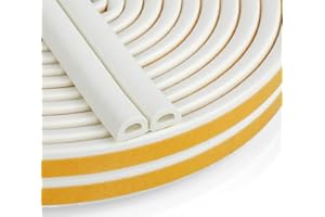 YANKUIRUI Taśma uszczelniająca do drzwi, 6 m, samoprzylepna uszczelka do drzwi, okien, ochrona przed kolizją, gumowa pianka, paski, izolacja akustyczna, biała