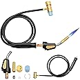 SenDeluz MAPP Gas Torch, Propane Torch Welding Blow Torch Brazing Torch Kit with 1.5m Hose Self Ignition Trigger Hose Torch Adjustable Flame Control for Soldering Cooking Plumbing Paint Removal