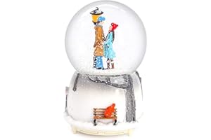 SURPRIZON Personalized Snow Globe Musical Box with Colorful Changing LED Lights, Home Décor Christmas Brithday Valentine's Day Gift (Romantic 1)