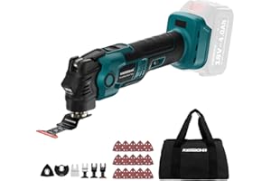 KIESBOHR Multifunktionswerkzeug Kompatibel mit Makita 18V Akkus, CSM001 Bürstenloser Oszillationswerkzeug für Heimwerker DIY mit Dämpfungssystem, 3.6° Oszillationswinkel, 6000-20000 U/min(ohne Akku)