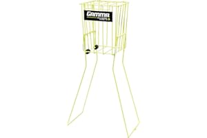 GAMMA Tennis Ball Hoppers Pick-ups Baskets for Easy Pick Up, Multiple Colors with Capacity from 50 up to 140 Balls