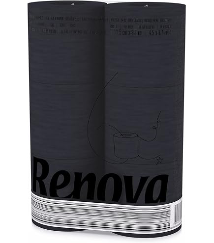 Schwarzes Toilettenpapier - 3-lagig - Renova Black Label