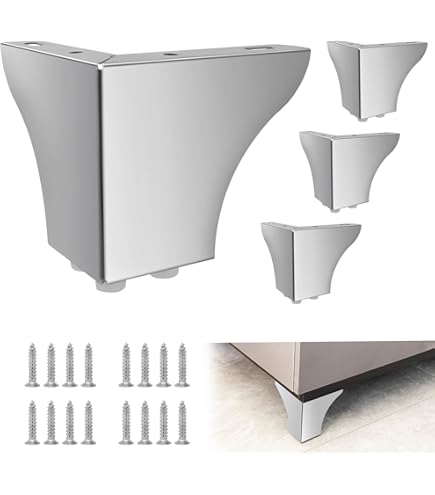 Set van 4 metalen meubelpoten moderne driehoekige voeten luxe for bank kast kast bank stoel DIY vervanging bankvoeten meubelpoten (Color