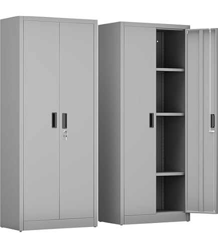 Dossierkast, kantoorkast, opbergkast, metalen kast, stalen kast, opbergkast van metaal met
