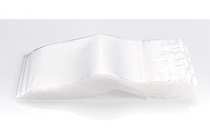 PROGOM Bustine trasparenti con zip, confezione da 100, spessore 50 micron, misure a scelta (50mm x 70mm)