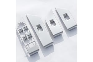 DIYUCAR 4 piezas ABS plateado mate para el interior del coche, accesorio para ventana del coche, para Rangerover Evoque 2012-2017 lado izquierdo del conductor