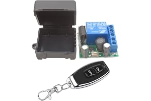 DieseRC Trådlös fjärrkontrollomkopplare 433Mhz 5V 12V 24V 1-kanals radiokontrollrelämottagare med 1 nyckelringssändare Potentialfria kontakter Reläkontroller