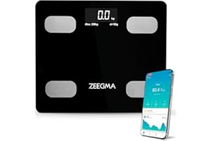 Zeegma Uniseks Gewit ZE-GEWIT Waga Cyfrowa, Czarny, ‎30 x 26 x 2.3 cm; 1.4 kg, Do 200 kg