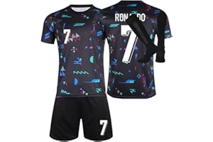 Umiquansome Football Kits for Kids No.7 Football Jersey Kit for Kids and Aldult Football Kit Jersey Football Set Football Kit for Kids Shirt Shorts Sock Football Tracksuit for Mens and Boys