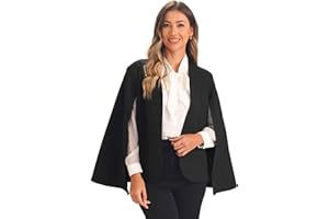 Allegra K Blazer d'affaires Femme à Manches Cape Ouverte sur Le Devant Veste Cape pour Mariage Costume de Bureau
