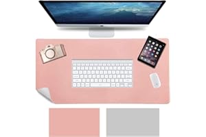 Anmete Tappetino da Tavolo Grande in Pelle PU Sottomano Scrivania Impermeabile 900 450 mm Doppia Faccia Tappetino Tavolo Computer Tastiera Mouse Pad XXL Tappetino Scrivania per Ufficio Casa Laptop PC