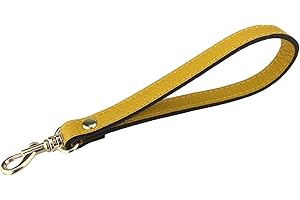 VanEnjoy Genuine Leather Keychain Wristlet Keychain Strap for Wallet Purse Clutch Cellphone Wristlet Key(Key Lock)