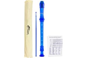 Tiger REC7-BL - Flauta dulce soprano en si, color azul