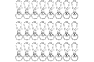 Anezus 100Pcs Key Chain Clip Hooks Swivel Lanyard Snap Hook Keychain Hooks for Lanyard Key Rings Crafting