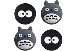 TCPENG® Thumb Grip Caps Compatible with Nintendo Switch/OLED/Switch Lite, Soft Silicone Joystick Grip Cute 3D Analog Stick Cover (Totoro_Coalball)