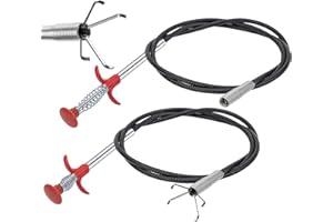 qjuwhua 2 Stück Krallengreifer Greifer Flexibel Rohrreinigungsspirale 90cm/60cm Greifzange Teleskop Gripper Abflussreiniger Toiletten Spirale Drain Cleaner für Küche Bad Abwasserkanäle