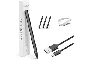 MAYDORHER Stylus Pen for Microsoft Surface Pro 11/10/9/X/8/7/6/5/4/3, Surface Book4/3/2, Go/Go2/Go3, Surface Laptop/Studio with 4096 Finest Control and Magnetic (Black)
