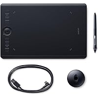 Wacom Intuos Pro Stifttablett Größe M, Grafiktablett (inkl. Pro Pen 2 Eingabestift mit verschiedenen Spitzen, geeignet für Wi