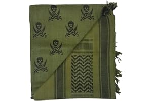 MILSPEC SURPLUS 100% Cotone Shemagh Sciarpa Arabo Maschera Antipolvere Keffiyeh Capo Collo Wrap Digital Camouflage Gun Grenade Skull Star Pattern Sciarpe