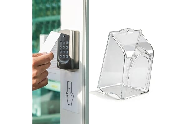 Regnskydd för dörrklocka 22 x 12 x 11,8 cm solskyddslåda för utomhusdörrklocka, transparent åtkomstkontroll regnskydd lämplig för dörrklockans vattentäta fodral