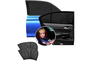 NUDFSY 2 PCS Car Window Shades for Baby, Car Window Shade, Blocks UV Rays, Car Sun Shades Car Journey Essentials Kids Protects Kid and Pets from Direct Sunlight Damage(Black)