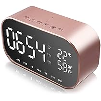 Sveglia Digitale Con Bluetooth E Radio FM - Display LED, Doppia Sveglia, Ricarica USB, Luci Notturne