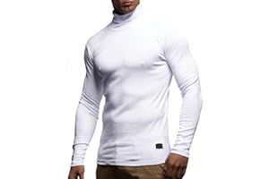 Leif Nelson Herren Rollkragenpullover Pullover Rollkragen Hoodie Sweatshirt Shirt