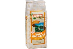 NAZUSA Harina de Trigo Sarraceno Integral Italiana 1Kg - Sin Gluten | Sin OMG | Molino Tudori