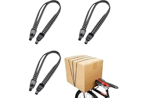 Rebanky 3Pcs Tendeur Velo Porte Bagage Tendeurs Elastique avec Crochets Velo Sangle à Bagages avec Crochet Double Tendeur Plat pour Moto Vélo Bagage Casque 65cm