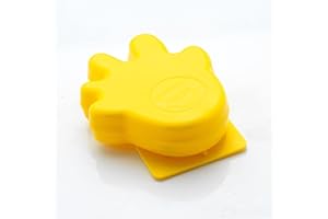 CARDEA SOLUTIONS Happy Hands Anti Slam Child Door Safety Finger Trap Stoppers - No Tools Required (Adhesive Attachment) - Plastic Finger Guard Stops Doors from Slamming - 2 Pack (Yellow)