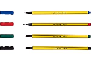 Leviatan D400 ‎105227 Cienkopisy, Wielokolorowy, 4 Sztuki