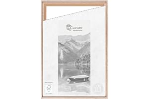 CLAMARO 'SFR35' Shadow Joint Frame for 40 x 120 cm Stretcher Frame | Sonoma Oak | MDF Wood Picture Frame for Stretcher Frame Canvas with Hanger and Mounting Material